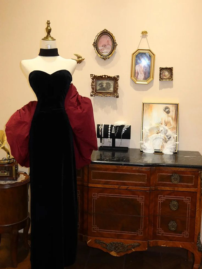 Elegant Sweetheart Sheath Evening Dress Black Prom Dress J6731