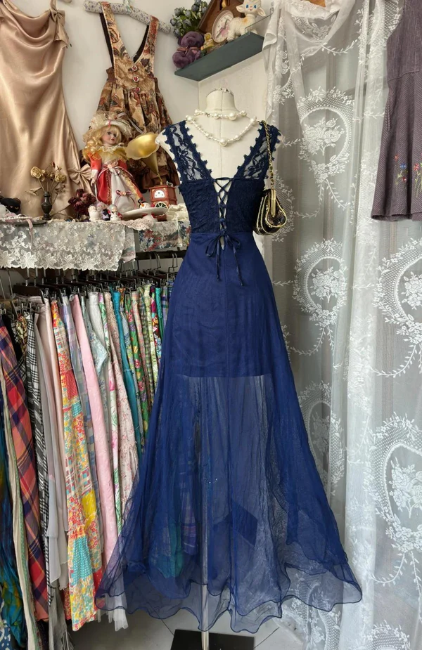 Robe de soirée sirène en dentelle avec appliques J6760