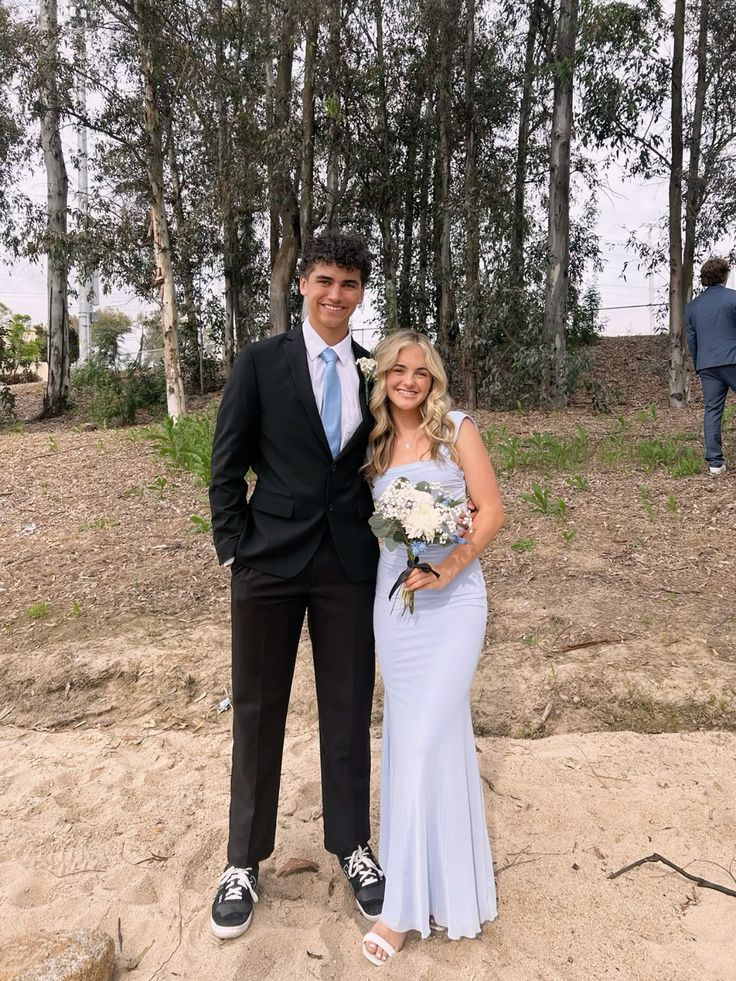 Robe de bal sirène bleu clair en mousseline de soie, robe d'invitée de mariage d'été J6834