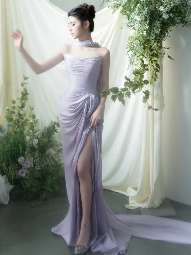 Robe de soirée bustier lavande, robe de bal formelle J6821