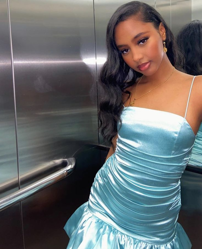 Blue Sheath Short Evening Dress Short Homecoming Dress J6951