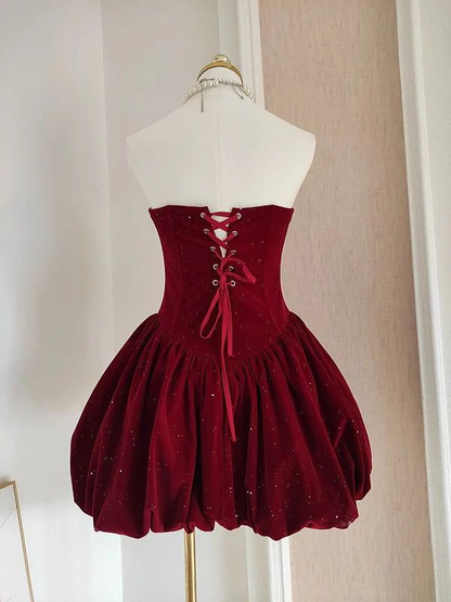 Süßes A-Linien-Heimkehrkleid, Geburtstagskleid, Mini-Partykleid, Abschlusskleid J7004