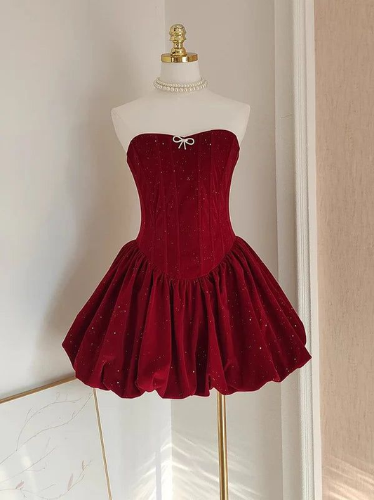 Süßes A-Linien-Heimkehrkleid, Geburtstagskleid, Mini-Partykleid, Abschlusskleid J7004
