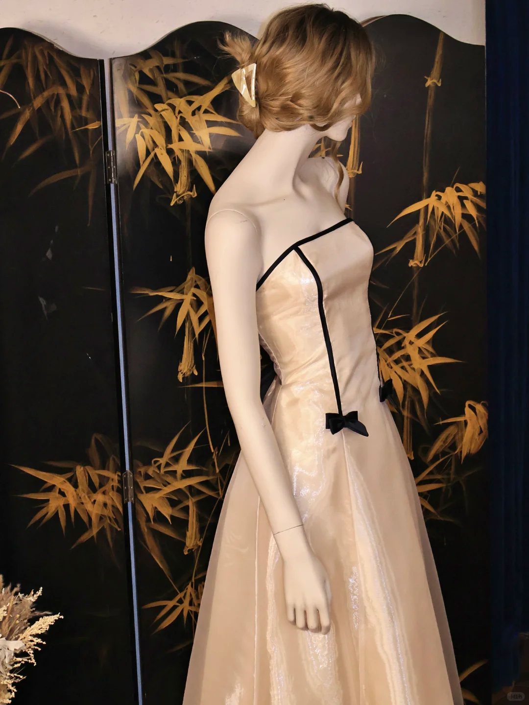 Robe de soirée trapèze bustier, jolie robe de bal de fin d'année, J8036
