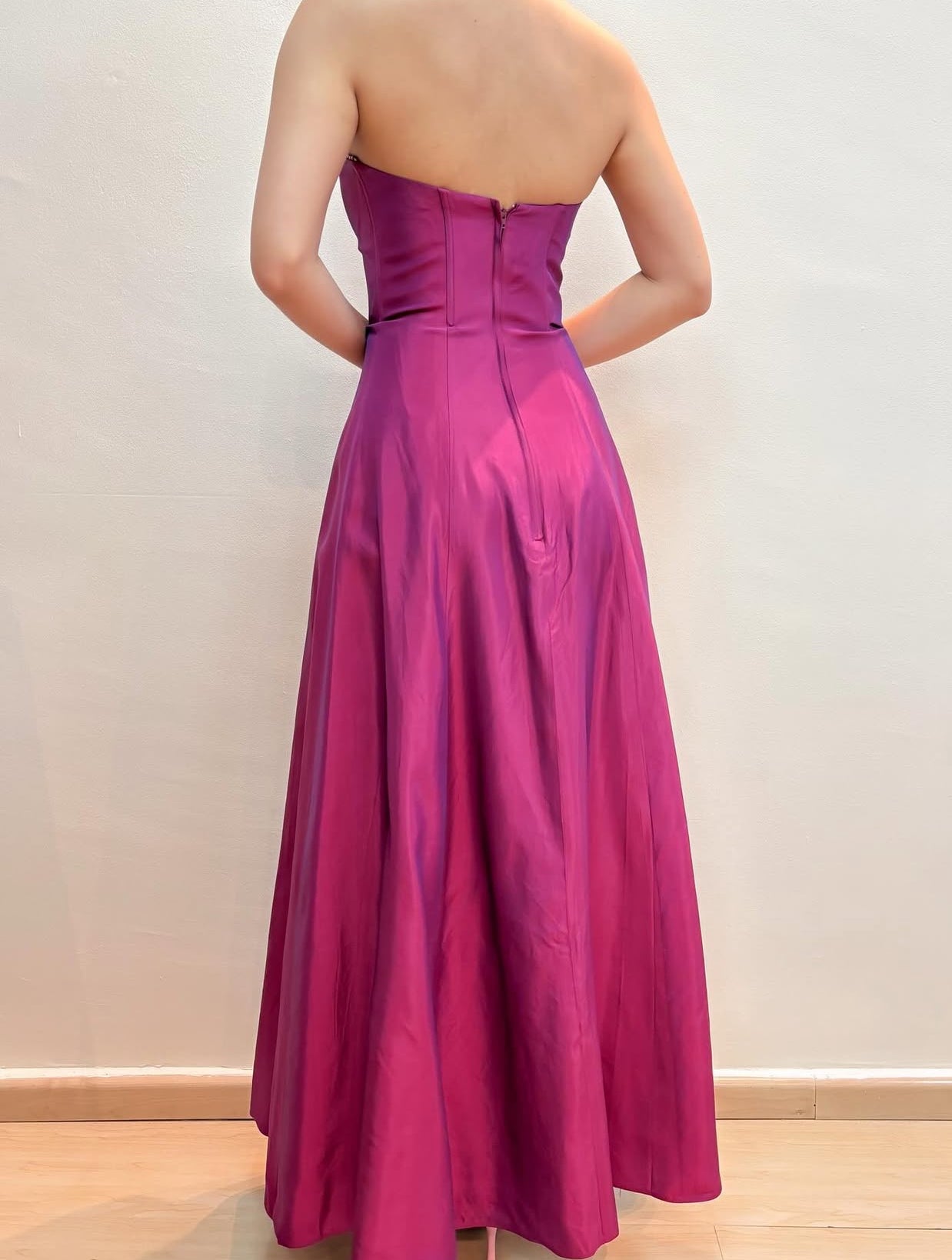 Strapless A Line Simple Long Prom Dress Formal Party Dress J8570