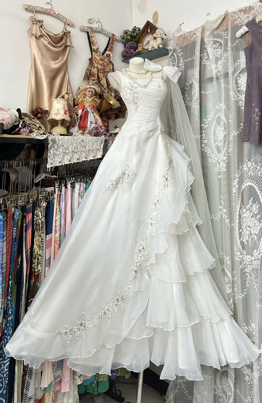 Trägerloses silbernes Vintage-Abendkleid, A-Linie, Geburtstagskleid J9370