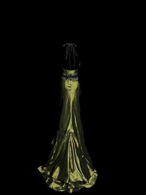 Vintage Mermaid Olive Green Satin Birthday Outfits Formal Party Dresses J7106