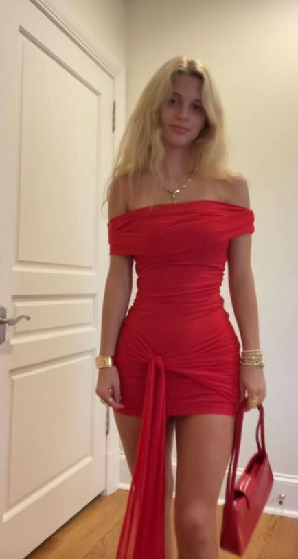Red Mermaid Off The Shoulder Satin Short Homecoming Dress 21th Birthday Outfits J7445