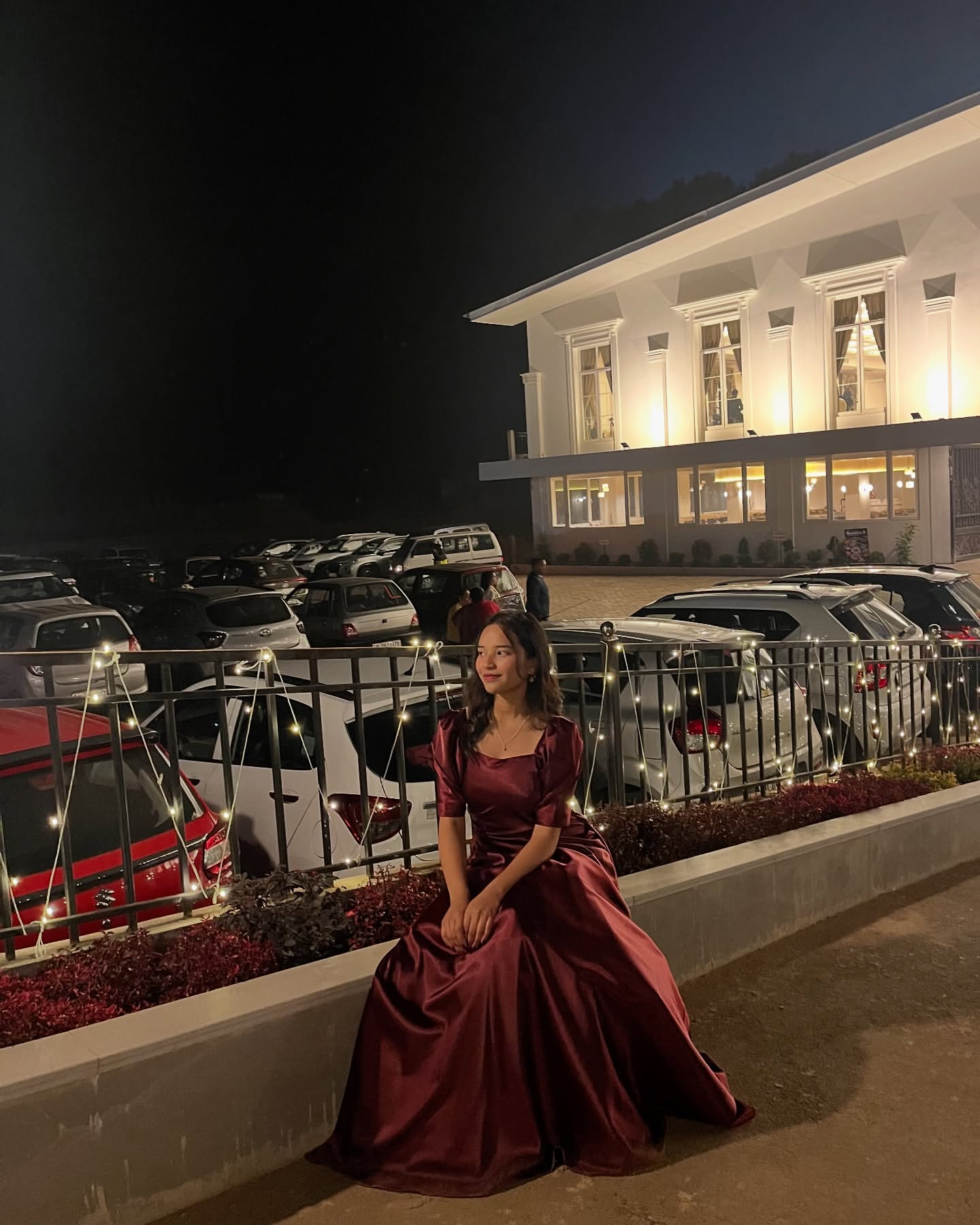 A Line Satin Burgundy Prom Dress Formal Evening Dress J7045