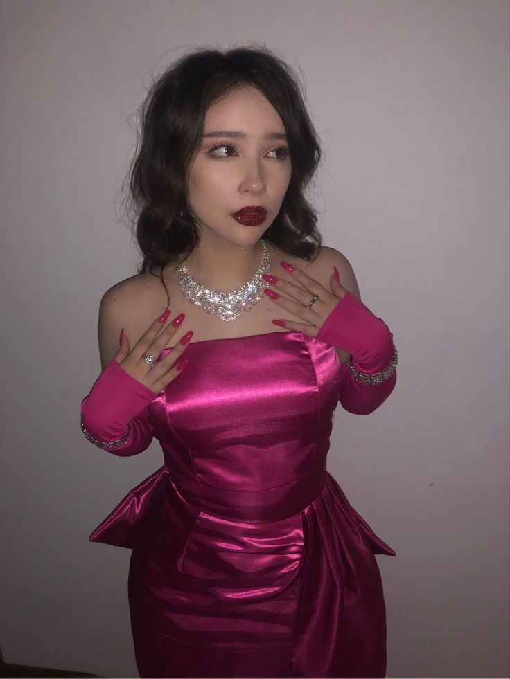 Robe de soirée rose vif avec nœud en satin pour 17e anniversaire J7688