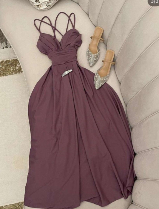 A Line Chiffon Long Prom Dress Formal Party Maxi Dress J8111