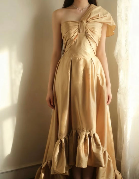 One Shoulder A Line Prom Dress Formal Party Dress Evening Dress J8882