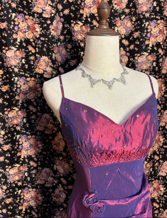 Spaghetti Straps Mermaid Long Prom Dress Vintage Evening Gowns J8638