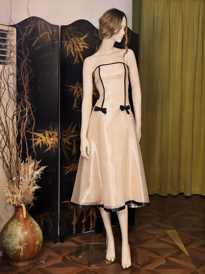 Robe de soirée trapèze bustier, jolie robe de bal de fin d'année, J8036