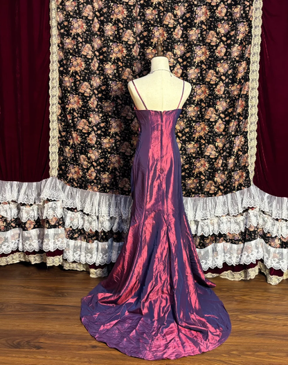 Spaghetti Straps Mermaid Long Prom Dress Vintage Evening Gowns J8638