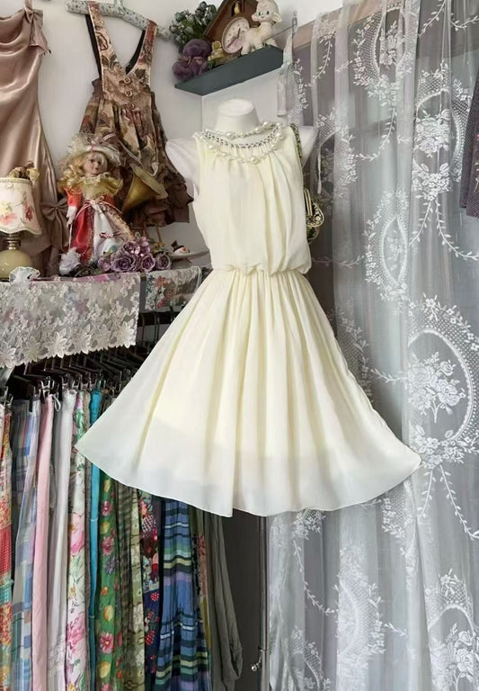 A Line Beige Short Homecoming Dress Birthday Dress  J11118