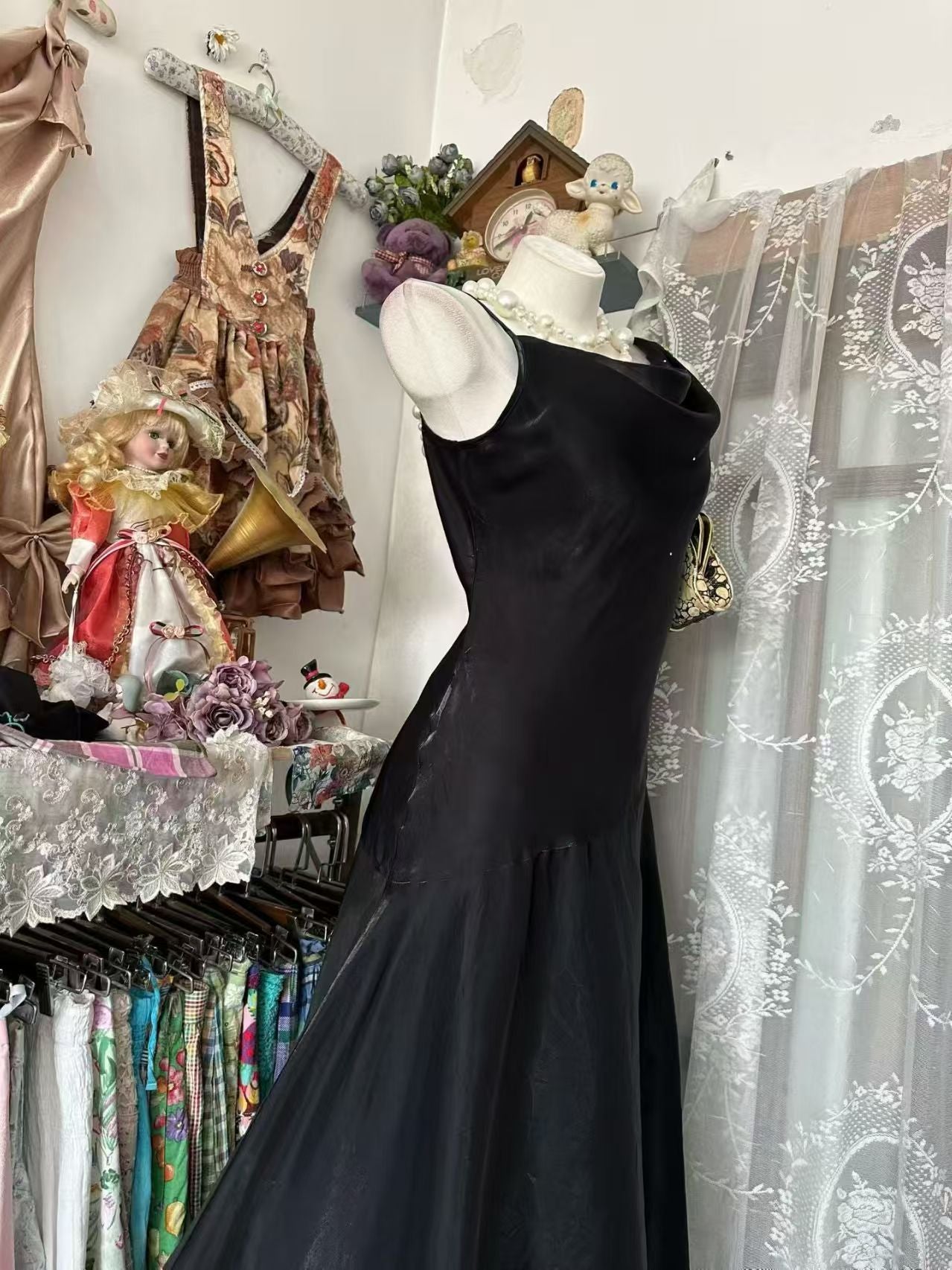 Trägerloses silbernes Vintage-Abendkleid, A-Linie, Geburtstagskleid J9370