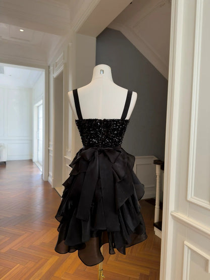 Robe de bal bustier violette en satin avec appliques, robe de soirée formelle J9413