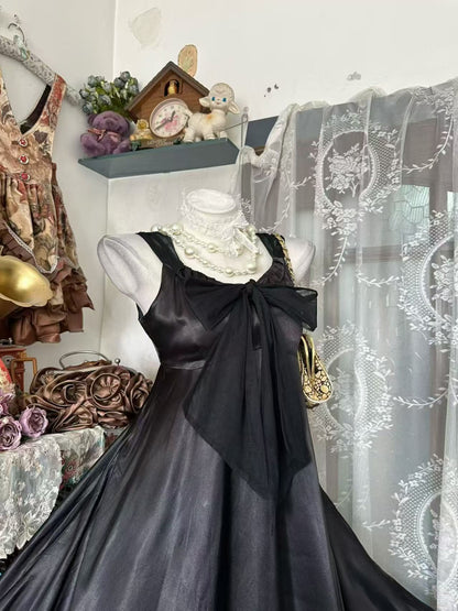 Trägerloses silbernes Vintage-Abendkleid, A-Linie, Geburtstagskleid J9370
