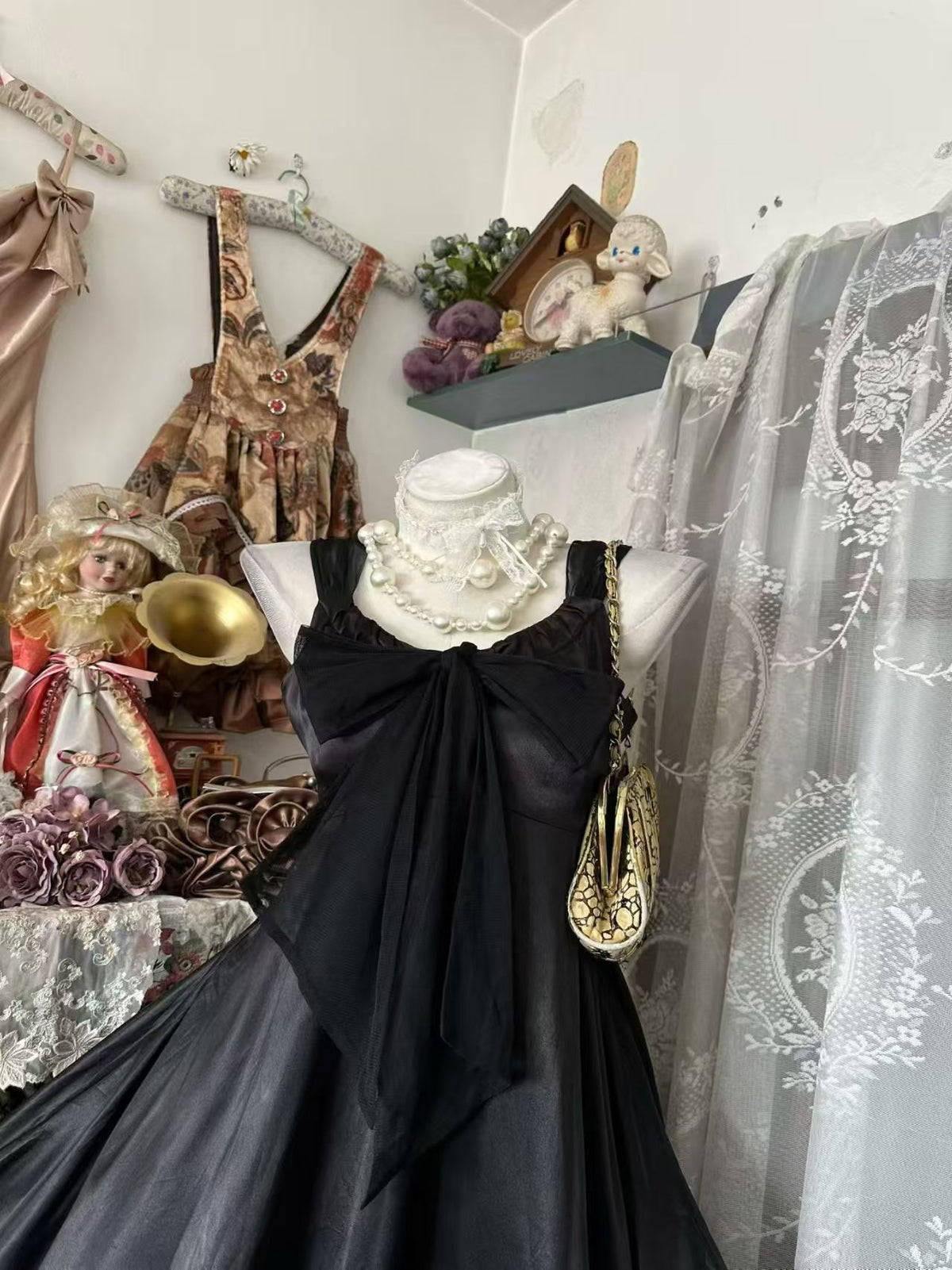 Trägerloses silbernes Vintage-Abendkleid, A-Linie, Geburtstagskleid J9370