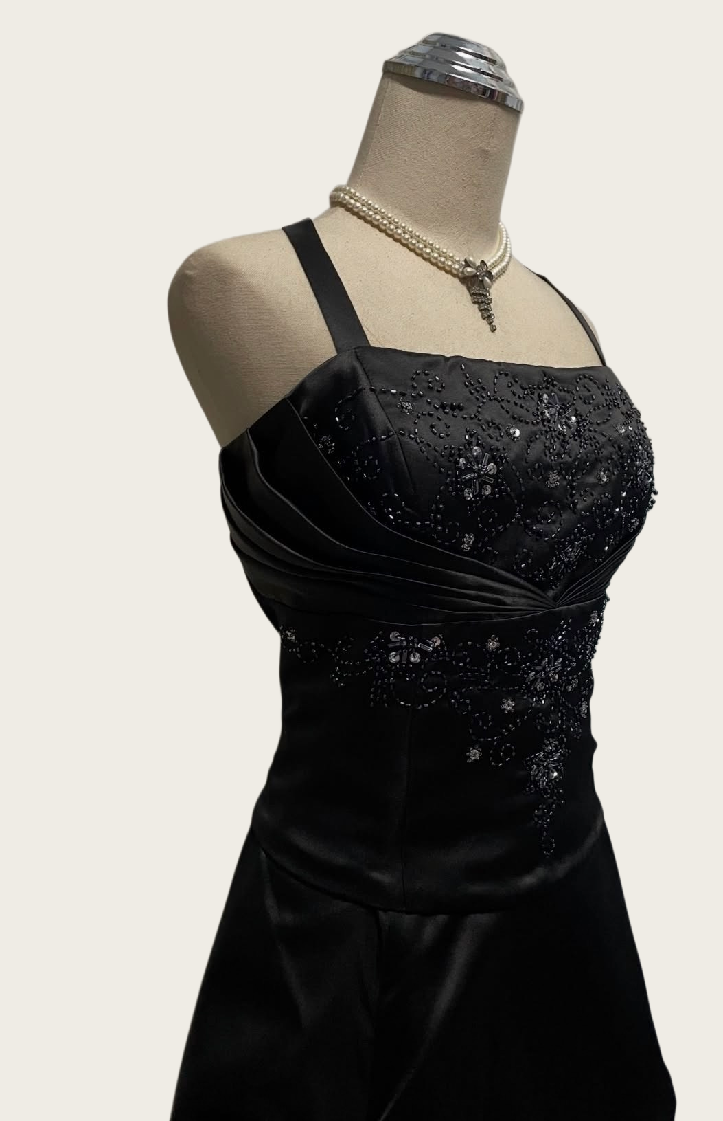 Robe de bal bustier violette en satin avec appliques, robe de soirée formelle J9413