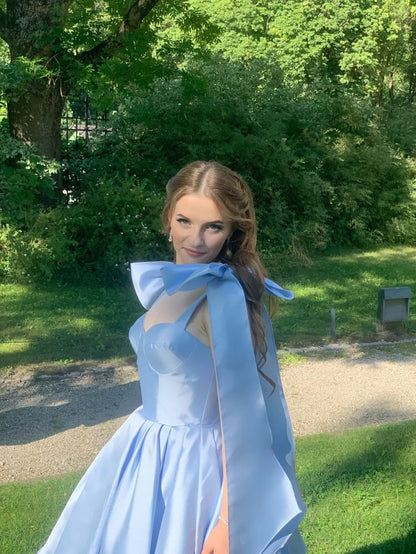 Trägerloses silbernes Vintage-Abendkleid, A-Linie, Geburtstagskleid J9370