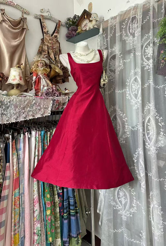 A Line Burgundy A Line Short Homecoming Dress  J10847
