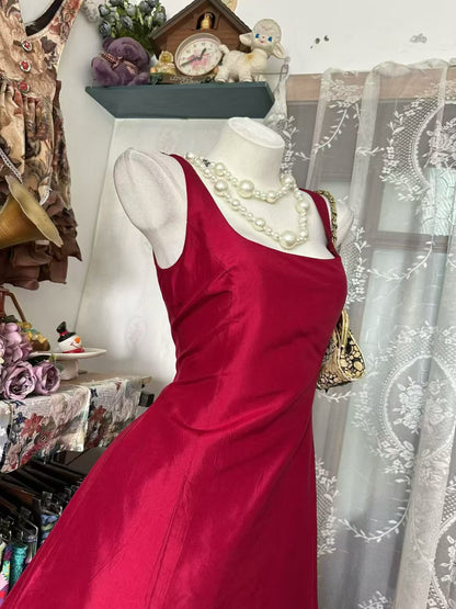 Trägerloses silbernes Vintage-Abendkleid, A-Linie, Geburtstagskleid J9370