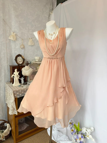 A Line Chiffon Ruffled Short Homecoming Dress J10735