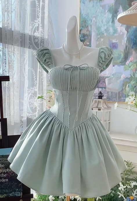 A Line Cute Short Homecoming Dress Sweet Birthday Dress  J10974