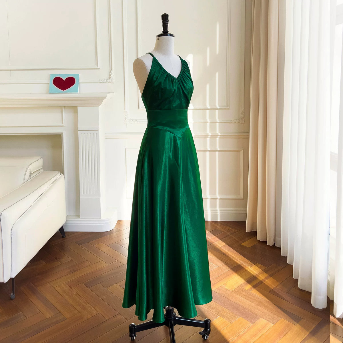 Robe de bal bustier violette en satin avec appliques, robe de soirée formelle J9413