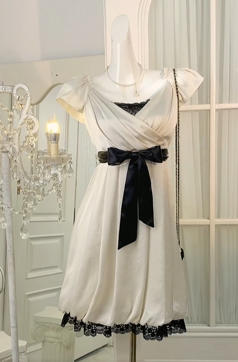A Line Light Champagne Modest Homecoming Dress J10927