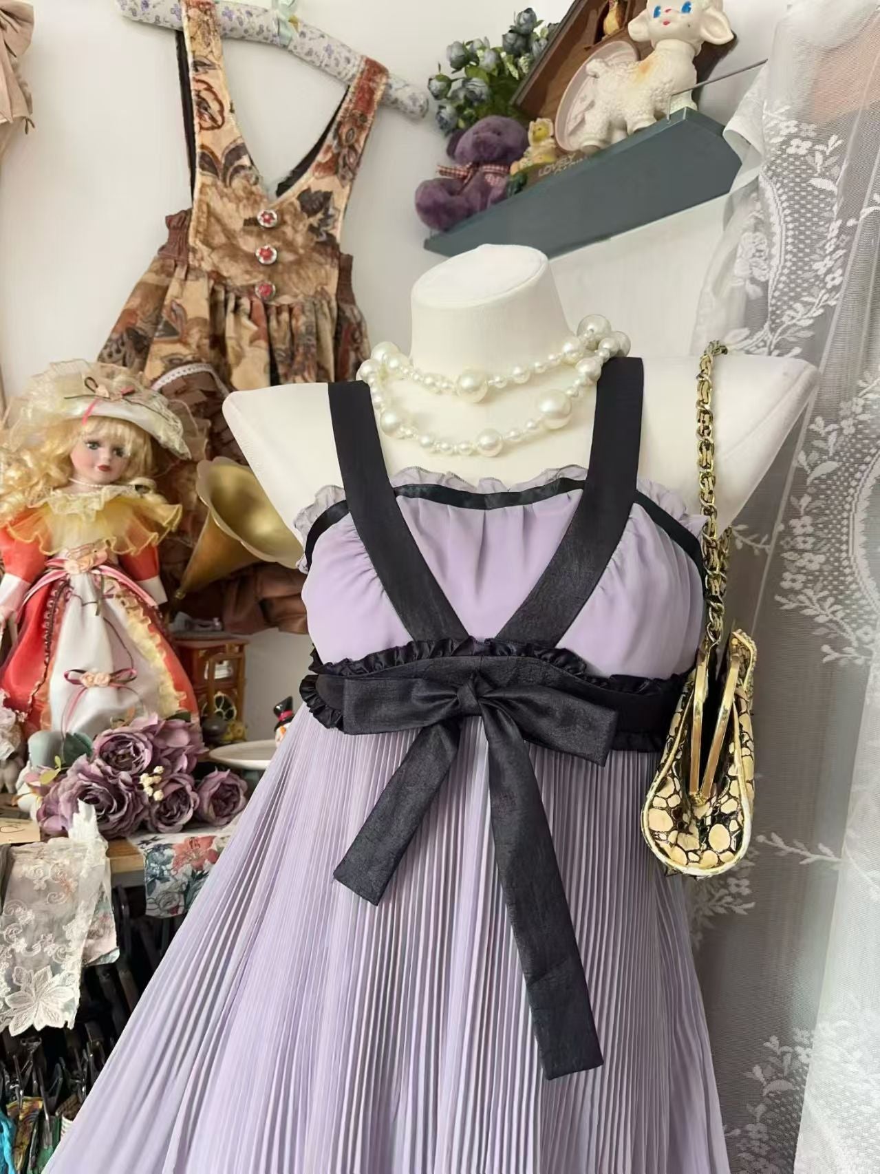 A Line Lilac Chiffon Homecoming Dress Short Birthday Dress  J10545