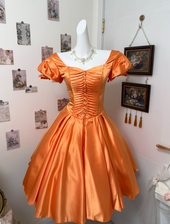 Trägerloses silbernes Vintage-Abendkleid, A-Linie, Geburtstagskleid J9370
