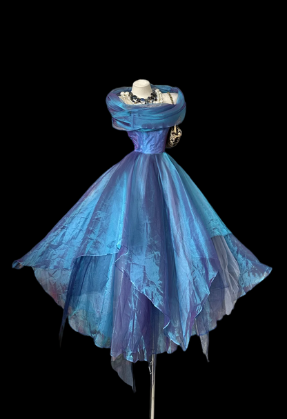 Robe de bal bustier violette en satin avec appliques, robe de soirée formelle J9413