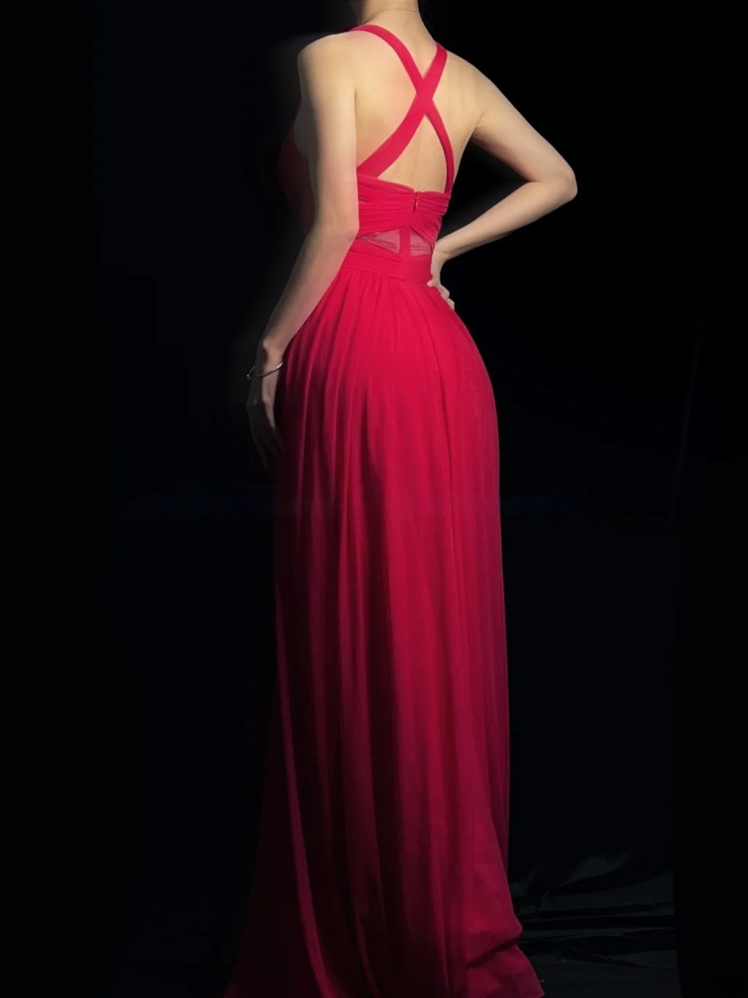 Trägerloses silbernes Vintage-Abendkleid, A-Linie, Geburtstagskleid J9370