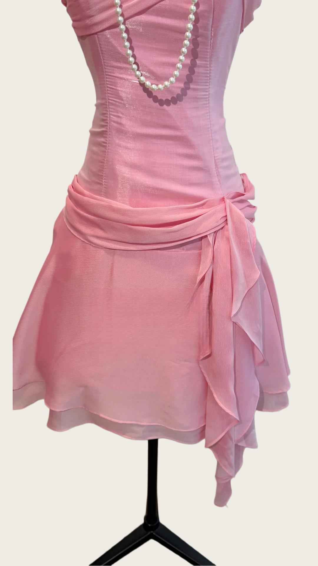 Trägerloses silbernes Vintage-Abendkleid, A-Linie, Geburtstagskleid J9370