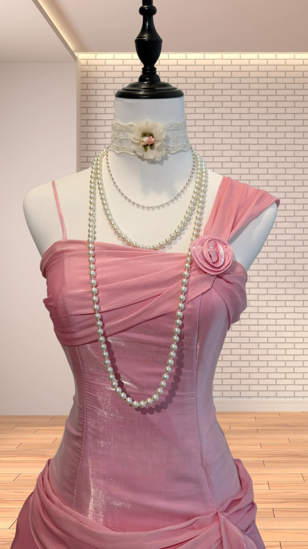 Trägerloses silbernes Vintage-Abendkleid, A-Linie, Geburtstagskleid J9370