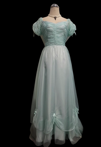 A Line Pink Green Formal Prom Dress Formal Birthday Dress  J10039