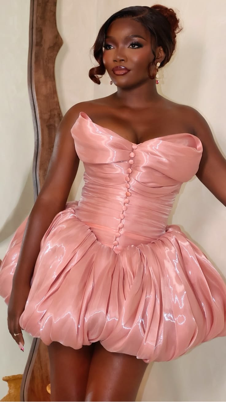 Trägerloses silbernes Vintage-Abendkleid, A-Linie, Geburtstagskleid J9370