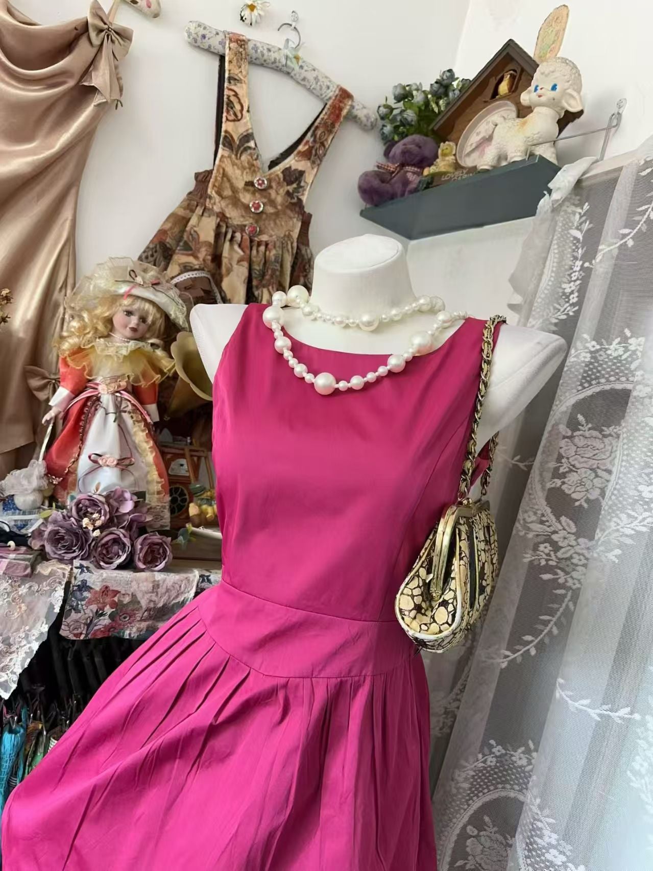 A Line Pink Satin Homecoming Dress Short Party Dress J10907