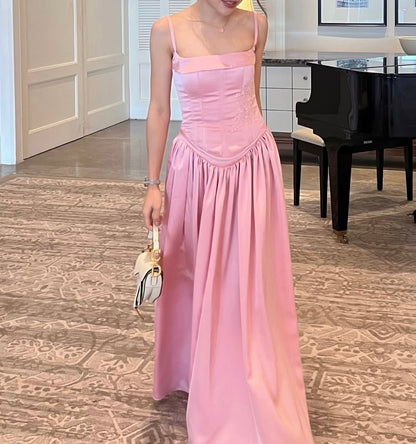 Robe de bal bustier violette en satin avec appliques, robe de soirée formelle J9413