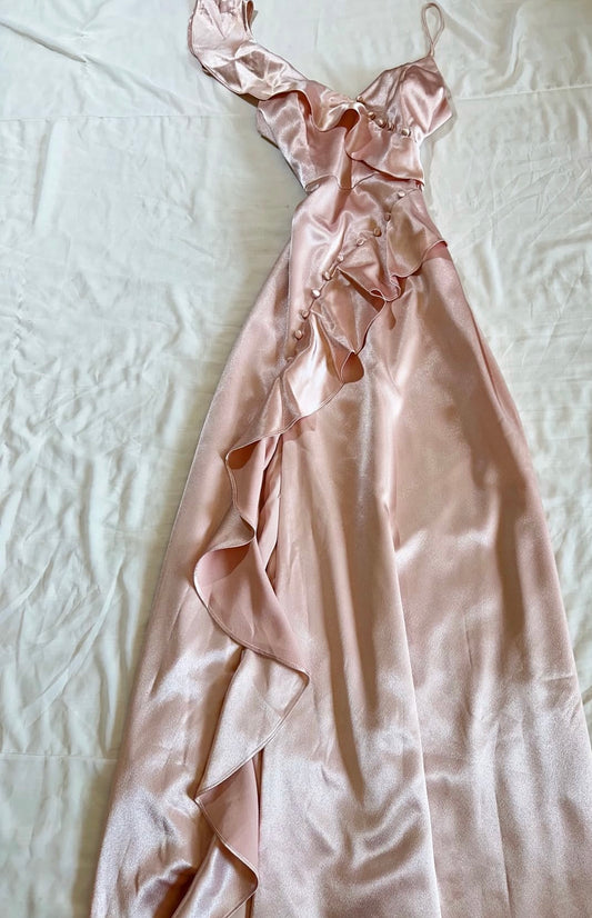 Trägerloses silbernes Vintage-Abendkleid, A-Linie, Geburtstagskleid J9370