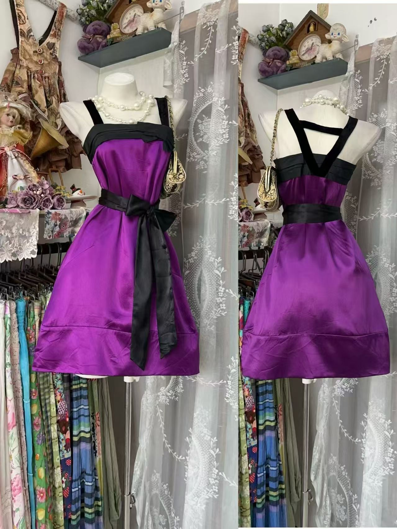Trägerloses silbernes Vintage-Abendkleid, A-Linie, Geburtstagskleid J9370