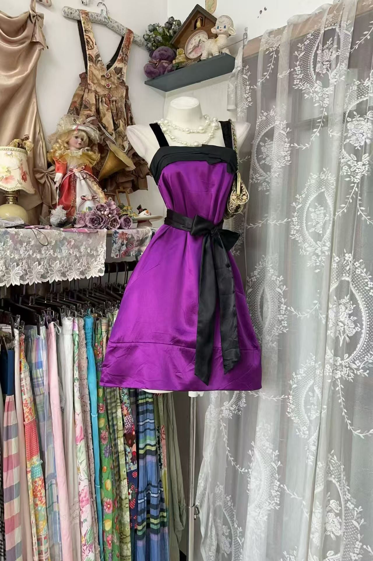 Trägerloses silbernes Vintage-Abendkleid, A-Linie, Geburtstagskleid J9370