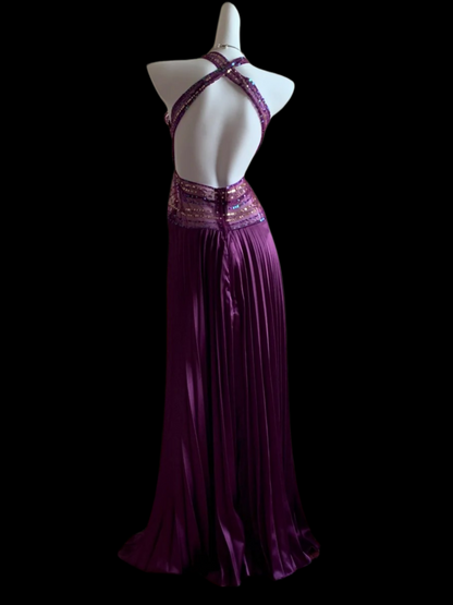 Trägerloses silbernes Vintage-Abendkleid, A-Linie, Geburtstagskleid J9370