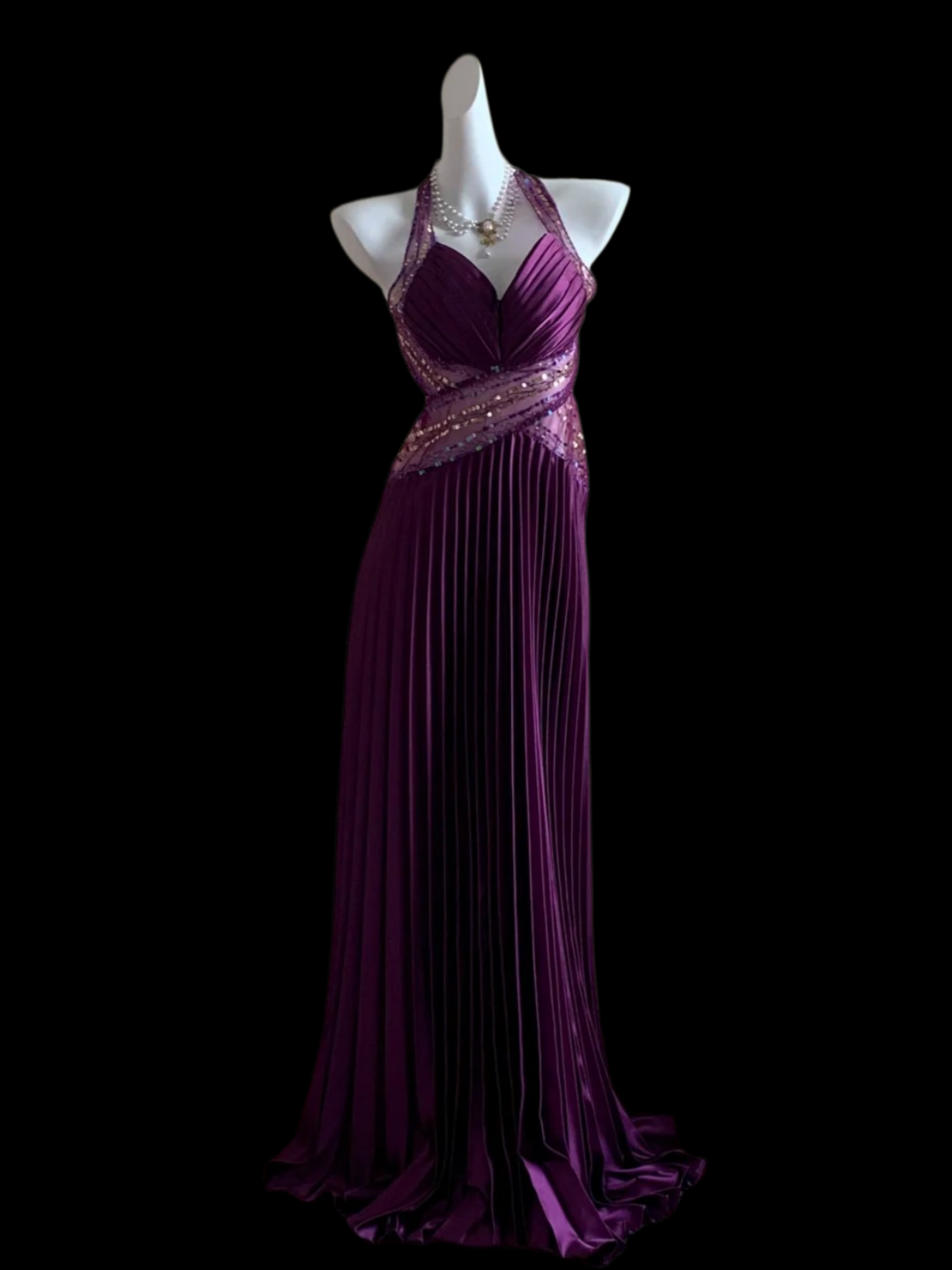 Trägerloses silbernes Vintage-Abendkleid, A-Linie, Geburtstagskleid J9370