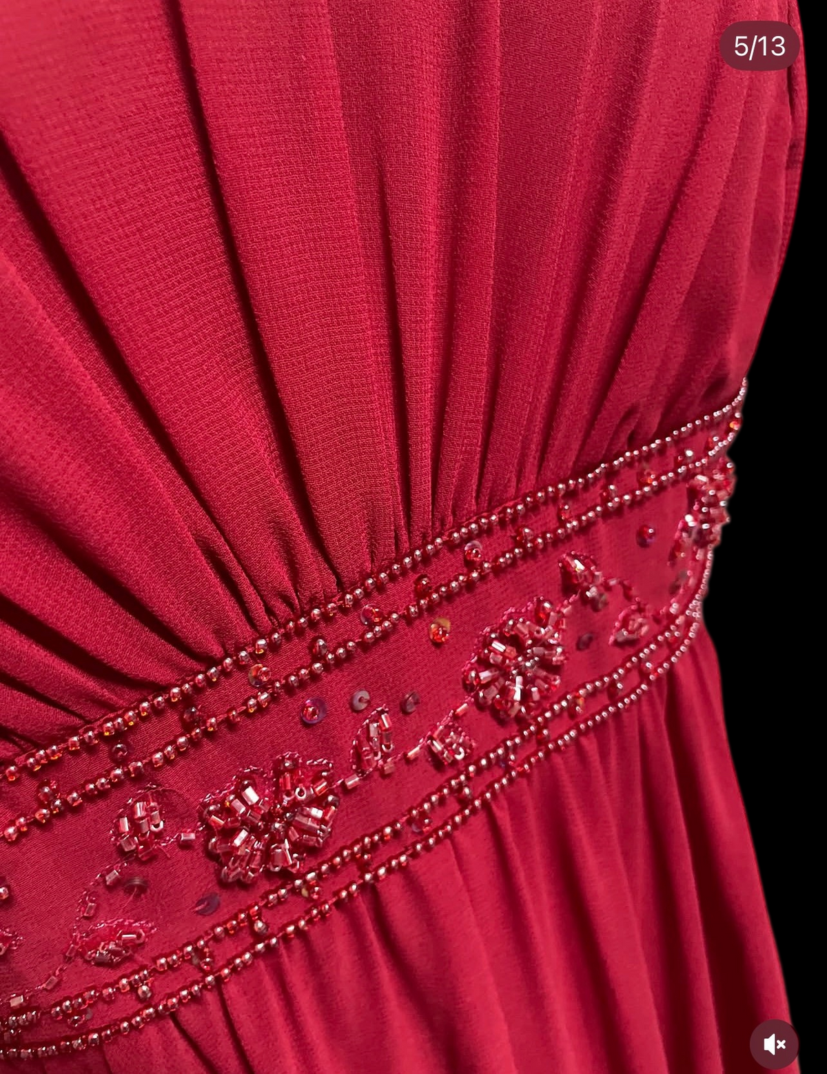 A Line Red Chiffon Retro Prom Dress Formal Evening Gown  J12065