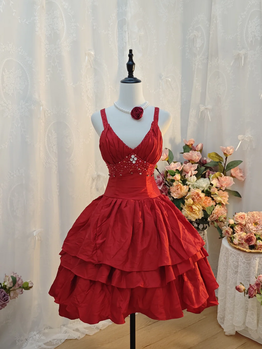 Trägerloses silbernes Vintage-Abendkleid, A-Linie, Geburtstagskleid J9370