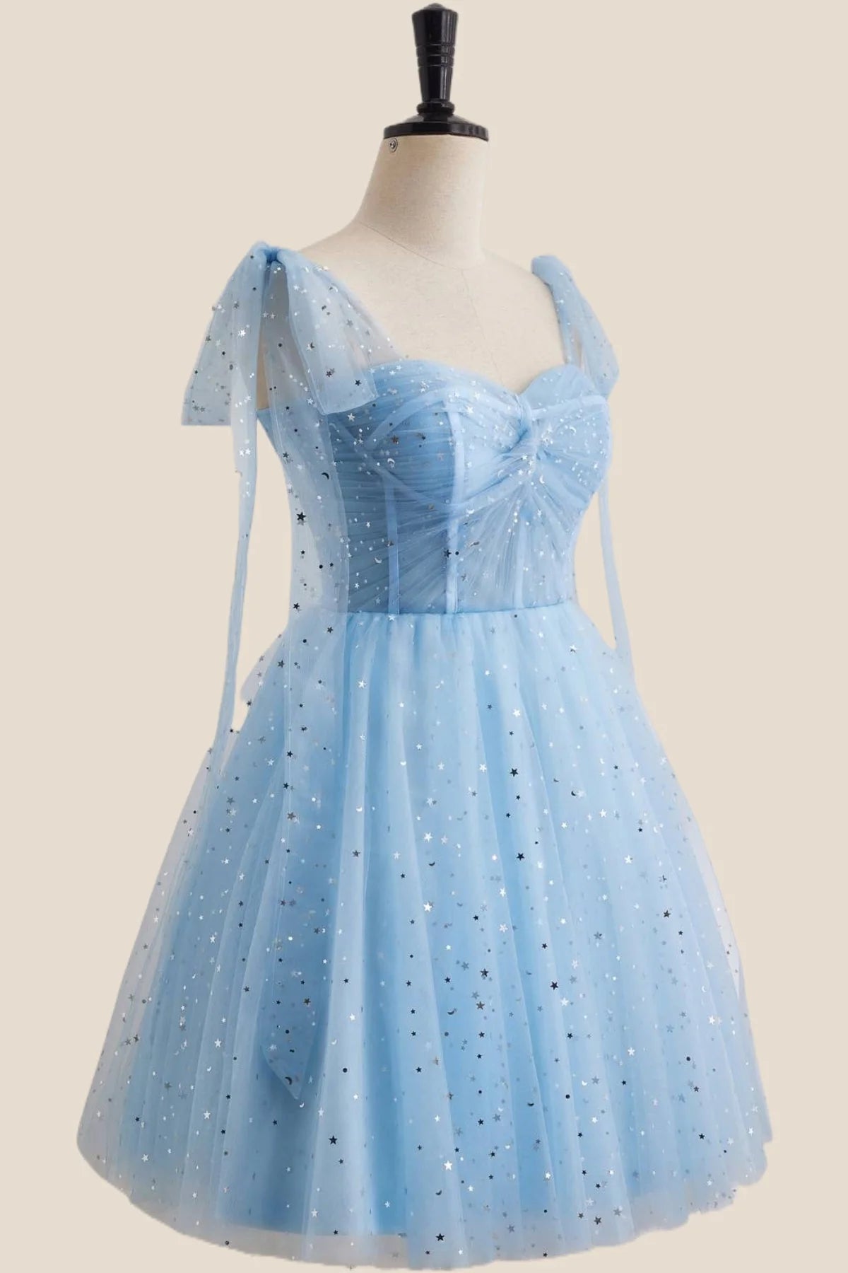 Trägerloses silbernes Vintage-Abendkleid, A-Linie, Geburtstagskleid J9370